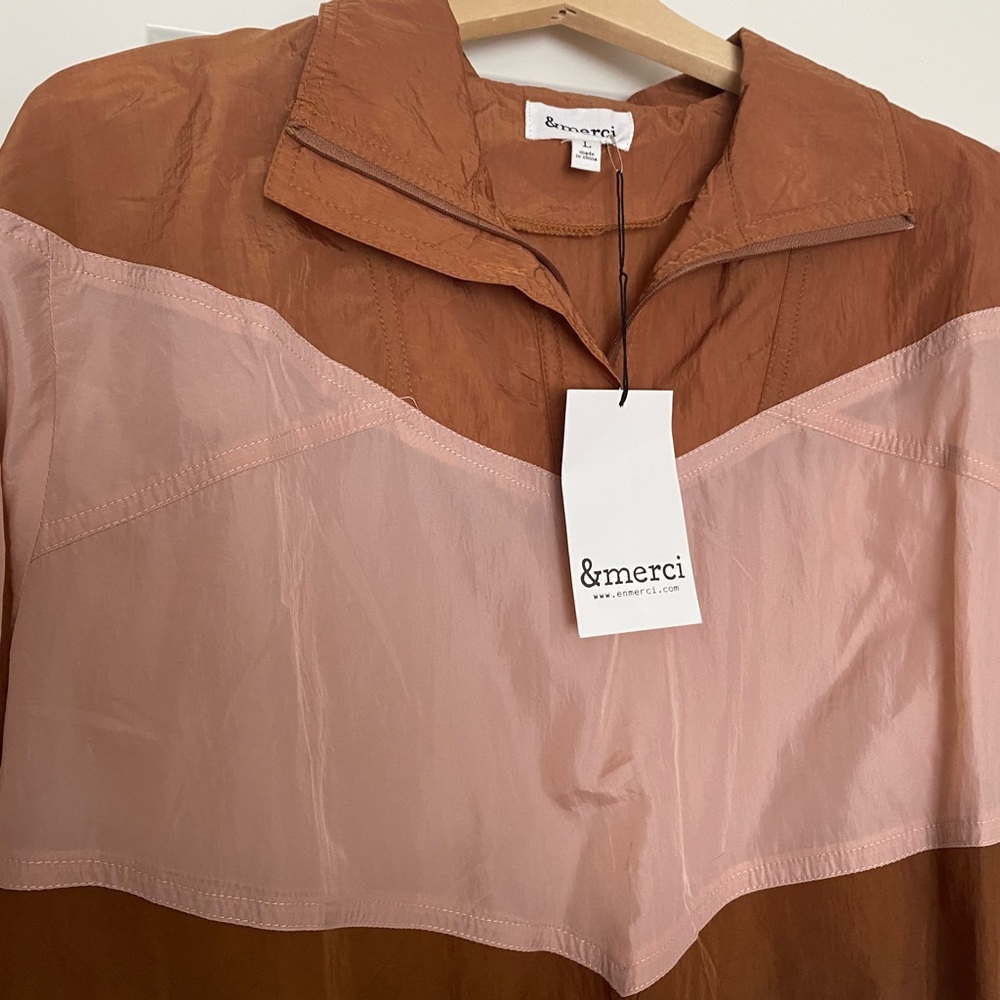 Color block wind breaker jacket - Picture 2 of 4